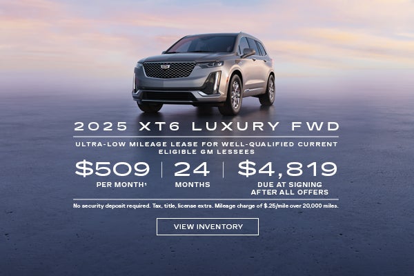 2025 XT6 LUXURY. Ultra low mileage lease for well qualified current eligible GM lessees. $509 per...